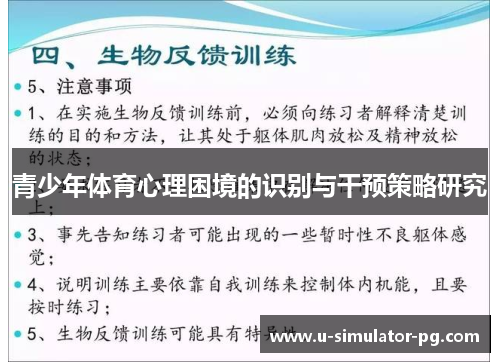 青少年体育心理困境的识别与干预策略研究