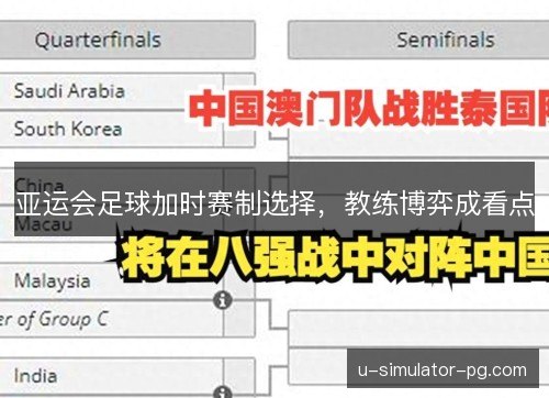 亚运会足球加时赛制选择，教练博弈成看点